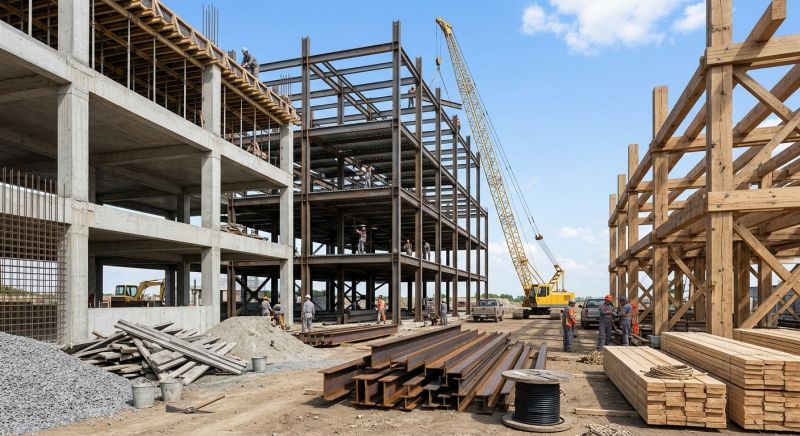 Béton, acier ou bois : quel coût pour un bâtiment industriel ?