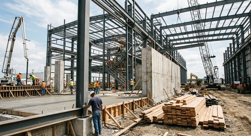 Béton, acier ou bois : quel coût pour un bâtiment industriel ?